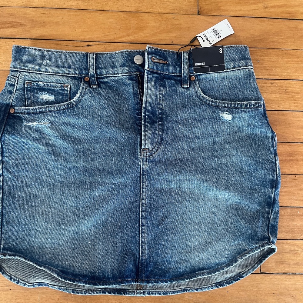 Jean Mini Skirt High Raise